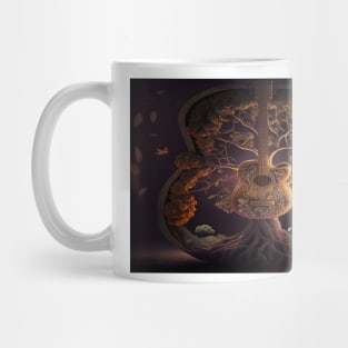 Acoustic Guitar Tree Of Life / Unwind Art Work Design Mug